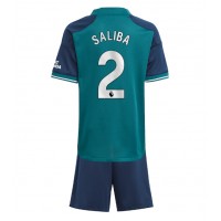 Camisa de time de futebol Arsenal William Saliba #2 Replicas 3º Equipamento Infantil 2023-24 Manga Curta (+ Calças curtas)